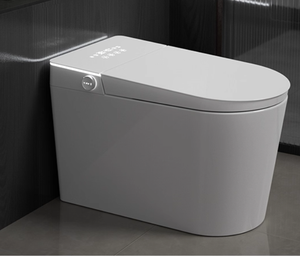 Toilette intelligente entièrement automatique avec siège chauffant intégré, à poser au sol, siphon en S, télécommande, pour appartement familial de petite taille - Product Image 3