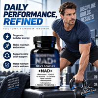 Capsules NAD+ pour hommes en marque privée OEM avec CoQ10 60 gélules pour l'énergie antioxydante et la vitalité masculine