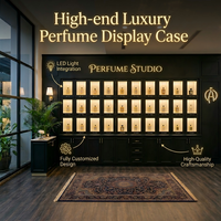 Meuble de présentation décoratif pour parfums, vitrine noire pour magasin de détail, armoire à parfums