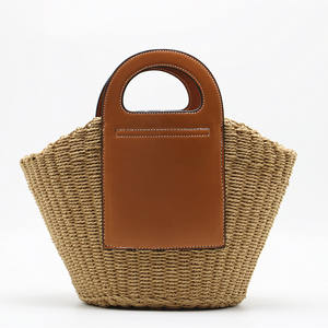 Летние сумки ручной работы, женские новые вместительные соломенные сумки, плетеная корзина, сумки-тоуты, женские пляжные ручные сумки - Product Image 3