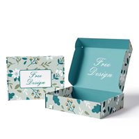 Boîte en carton ondulé double face à dégradé, avec revêtement UV, pour bijoux carrés et accessoires de coiffure épais pour filles, emballage de type armure