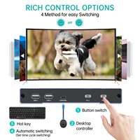 Commutateur KVM USB 4K 60Hz 1 Port + 2 Câbles MT-VIKI Boîtier Sélecteur KVM 2x1 pour Ordinateur de Bureau en Stock