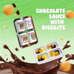 Vente de gros Bonbons Marque privée Amusant pour enfants Collation au chocolat Combo <span class=keywords><strong>Biscuits</strong></span> au chocolat en forme de poker Parfait pour les jeux créatifs - Product Image 1