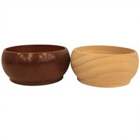 Bol à salade ovale en bois d'acacia et de noyer, artisanat haut de gamme, résistant au lave-vaisselle, grand bol de service pour la cuisine, pour un usage domestique