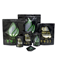 Sachet Doypack imprimé transparent en Mylar avec fenêtre, pochette en PE laminé, sachet stand-up personnalisé à trois soudures latérales avec fermeture éclair