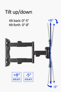 Support <span class=keywords><strong>mural</strong></span> pour téléviseur articulé NB NEW P4 32-55 pouces, bras rétractable à 3 axes, mouvement complet, 70 kg, avec adaptateur 400x400, dissimulation des câbles - Product Image 3