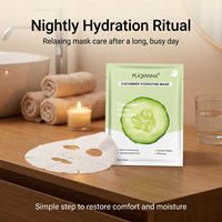 Soins de la peau aux plantes et aux fruits, directement de l'usine OEM, masque facial en feuille de concombre naturel, éclaircissant, hydratant et anti-âge