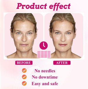 Bandes <span class=keywords><strong>de</strong></span> lifting facial au collagène infusé, patchs pour rides du sourire et bandes <span class=keywords><strong>de</strong></span> lifting pour les yeux, pour usage nocturne - Product Image 1
