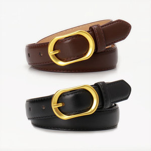 <span class=keywords><strong>Ceinture</strong></span> à boucle dorée rétro haut de gamme pour femmes nouvelle mode décontractée <span class=keywords><strong>ceinture</strong></span> de Style coréen à la mode <span class=keywords><strong>ceinture</strong></span> de conception Simple pour dames - Product Image 5
