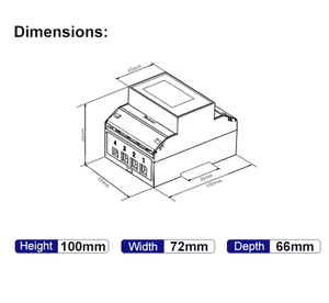Eastron-Medidor inteligente de electricidad, sistema solar fotovoltaico, modelo <span class=keywords><strong>SDM630MCT</strong></span> <span class=keywords><strong>V2</strong></span>, medidor inteligente de electricidad, modelo 2 - Product Image 4