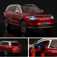 Modèle de voiture en alliage ZC à l'échelle 1:24 Aito M9 Business SUV, portes ouvrantes en métal, batterie au lithium, pour les 14 ans et plus