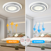 Ventilateur de plafond moderne avec lumières LED, télécommande, moteur CC, ventilateurs de plafond à LED à intensité variable pour ventilateur d'intérieur avec lumière