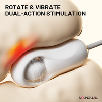 Vibrateur rotatif à impulsions d'air en silicone souple avec télécommande via application, double stimulation, OEM ODM, jouets sexuels personnalisés pour femmes