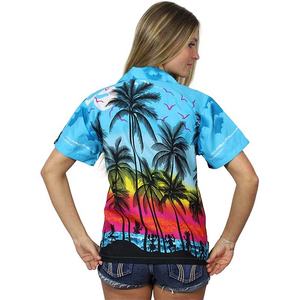 Womens Flamingo Hawaiian Shirts <strong>Funky</strong> Tropical Tops River Island <strong>Clothing</strong> Flower Blouse Boho Clothes Aloha Shirt - Product Image 5