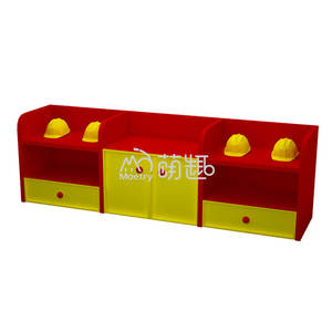 Moetry Design personnalisé Soft Playhouse Kids Indoor Pretend Play City Fire Department Jeu de rôle en bois Terrain de jeu amusant - Product Image 3