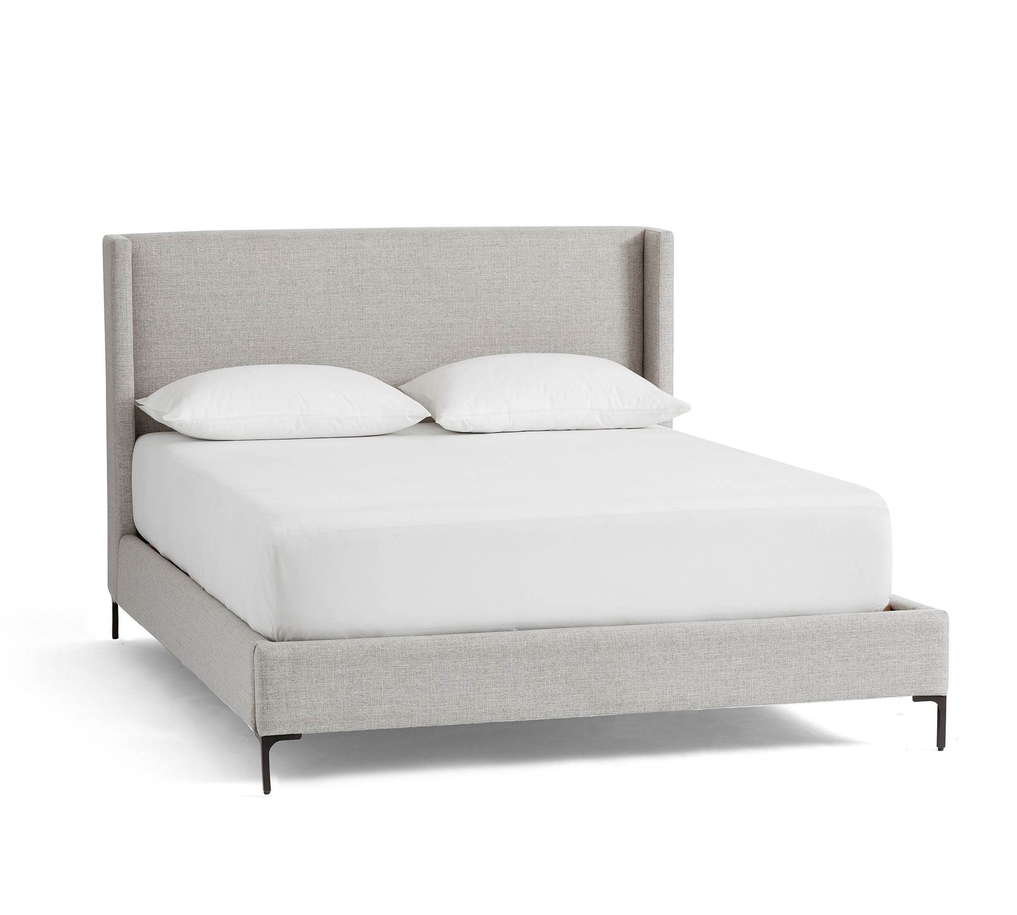 king bed kids bed bedroom furniture upholstered metal legs platform bed
