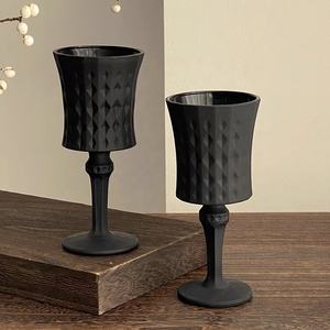 Copa de champán en relieve con diamante negro de lujo, Copa Vintage de cristal, copa de champán de vino <span class=keywords><strong>dulce</strong></span> - Product Image 4