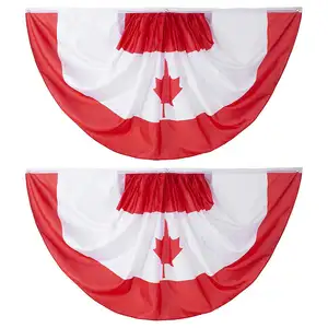 Hot Selling 45*90cm 90*180 cm Kanada Polyester Flagge für die Dekoration Benutzer definierte National Country Indoor Outdoor Banner Bunting Flags