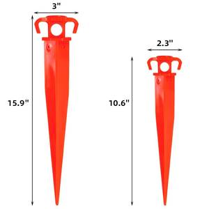 Piquets de tente portables en polypropylène de 11 et 16 pouces, matériau PP - Product Image 2