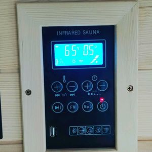3 persona hemlock canadiense de espectro completo sala de sauna de infrarrojos con luz infrarroja calentadores - Product Image 3