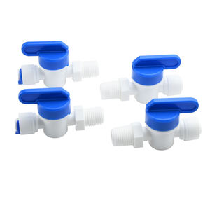 Robinet d'arrêt à filetage BSP 1/4 pouce, raccord de plomberie en plastique à connexion rapide, vanne à boisseau sphérique pour système d'eau <span class=keywords><strong>RO</strong></span> - Product Image 6