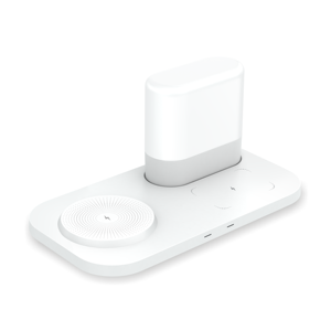 Chargeur <span class=keywords><strong>sans</strong></span> <span class=keywords><strong>fil</strong></span>, lampe <span class=keywords><strong>de</strong></span> nuit LED, station <span class=keywords><strong>de</strong></span> <span class=keywords><strong>charge</strong></span> rapide pour iPhone pour Watch - Cadeau promotionnel avec logo personnalisé - Product Image 3