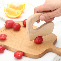 Private Aanpassen Oem Hot Hoge Kwaliteit Sharp Vervaardigd Cleaver Fruit Groente Cake Goedkoopste Kid Speelgoed Kleine Houten Mes