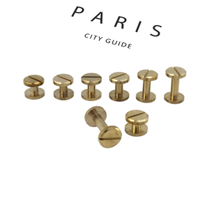 Cloxy Rắn Brass Ràng Buộc Chicago Vít Đinh Tán Đinh Tán Cho Album Ảnh Da Thủ Công Đinh Tán Vành Đai Ví Ốc Vít 10Mm Cap - Product Image 4