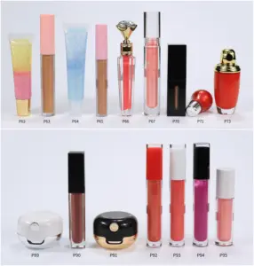 Gloss labial vazio 5ml 7ml, tubo vazio, batom líquido, tubo recipiente, bálsamo, gloss labial com pacote de cosméticos