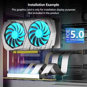 High Speed PCI-E 5.0 X16 90 graden verticale installatie GPU-uitbreidingskabel voor desktop, op voorraad - Product Image 6