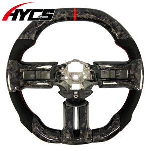 Accesorios para Automóviles, Volante Deportivo de Fibra de Carbono Forjado para <span class=keywords><strong>Ford</strong></span> <span class=keywords><strong>Mustang</strong></span> <span class=keywords><strong>GT</strong></span> GT350 GT500 <span class=keywords><strong>Shelby</strong></span> <span class=keywords><strong>Cobra</strong></span> 2008-2014 - Product Image 1