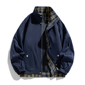 Veste fine personnalisée avec logo, vêtements de travail pour hommes, veste coupe-vent, veste à col chaud, vêtements de groupe pour l'extérieur, broderie populaire - Product Image 2