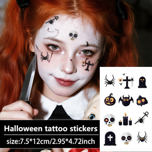 Autocollant Temporaire de Tatouage pour <span class=keywords><strong>Halloween</strong></span>, Dessin Animé Imperméable, Idéal pour le Visage, le Bras et les Doigts - Product Image 5