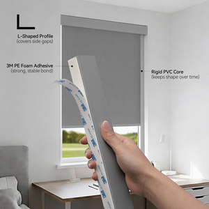 ZSTARR Rail de guidage latéral en forme de L avec joint d'étanchéité pour stores enrouleurs, stores zébrés, stores alvéolaires et stores occultants - Product Image 2