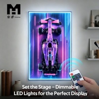 Décoration Murale LED 3D Moderne de Luxe, Peinture Physique de Voiture de Course, Qualité Supérieure, Vente en Gros Usine