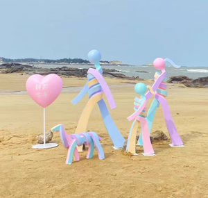 เครื่องประดับแกว่งไฟเบอร์กลาสเรซินกลางแจ้งขนาดใหญ่รูปปั้นดอกไม้สไตล์นางฟ้าดวงจันทร์สำหรับห้างสรรพสินค้าและโรงแรม - Product Image 4