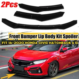 สำหรับ Honda Civic Hatchback & Si ปี 2016-2020 ชุดแต่งกันชนหน้า สปลิตเตอร์ ลิปดิฟฟิวเซอร์ สปอยเลอร์ ฝาครอบชุดแต่ง บอดี้คิท แผ่นกันกระแทก - Product Image 1