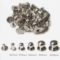 4/5/6/7/8/9/10MM tombol bulat paku keling logam kepala biarawan sekrup kancing paduan paku gesper Tack kain tombol tas Kerajinan Kulit