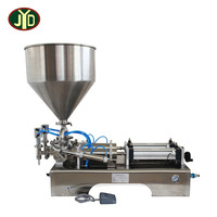 Machine de remplissage de pâte de sauce d'arachide liquide hautement visqueux de jus de miel de 2 têtes pneumatiques horizontales
