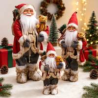 Moderne Weihnachtsmann-Figur als Festliche Fensterdekoration Realistische Weihnachtsmann-Puppe für Hotel, Zuhause und Tischdekoration