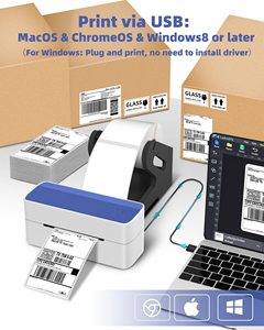 Phomemo เครื่องพิมพ์ป้ายฉลากแบบไร้สายใช้ได้กับ <span class=keywords><strong>iPhone</strong></span> & Android & Mac และ Windows - Product Image 4