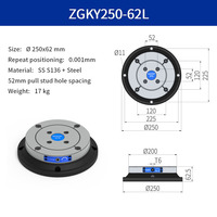 ZGKY250-62L Mesin Penggilingan Plat Riser Quick Change Zero Point dengan Jarak Lubang Pull Stud 52mm, Akurasi Tinggi, Stabilitas Tinggi
