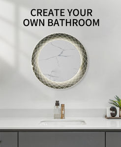 Salle de bain maquillage miroir de courtoisie décor à la maison grand mur moderne maison salon LED intelligent rond rétro-éclairage miroir décoratif - Product Image 6
