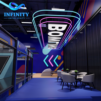 Aire de jeux urbaine moderne, équipement de sport et de divertissement interactif, jeux multiples personnalisés pour enfants et adultes, club sportif social et FEC