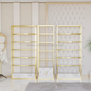 Kệ trưng bày bằng thép không gỉ cho cửa hàng mỹ phẩm, cửa hàng giày dép, cửa hàng túi xách, kệ trưng bày có tủ - Product Image 4