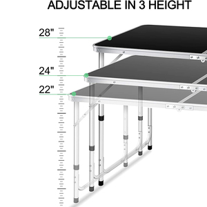 Iwayman 4 ft nhôm Chiều cao có thể điều chỉnh trọng lượng nhẹ bàn Gấp Cắm Trại bảng cho xe cắm trại - Product Image 2