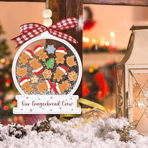 Ornement de Noël personnalisé en forme de bonhomme de pain d'épices avec chapeau, décoration de Noël pour la famille, fournitures de décoration, ornement en forme de biscuit, cadeau de Noël - Product Image 4