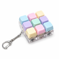 Factory Price LED Light Mechanical Keycap Keychain Fidget Clicker Keyboard Keyring Stress Relief Decompression Toys