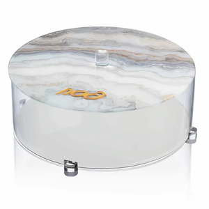 Acryl-Rundkuchenbox, Passover Lucite Matzah-Box mit Deckel, Acryl-Matzah-Box für den jüdischen Passover-Tisch, Lucite-Seder-Platte - Product Image 5