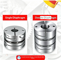 Accouplement de type Oldham élastique simple/double en alliage d'aluminium à diaphragmes superposés flexibles pour moteur servo et entraînement à vis à billes OEM
